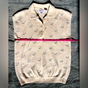 Vintage Avon Fashion, floral sweater vest